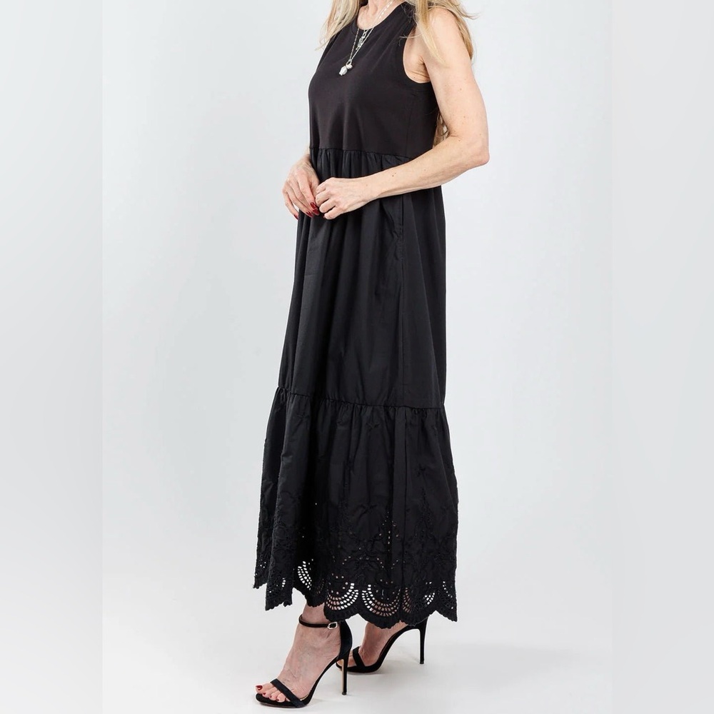 Elliott Lauren Black Eyelet Dress